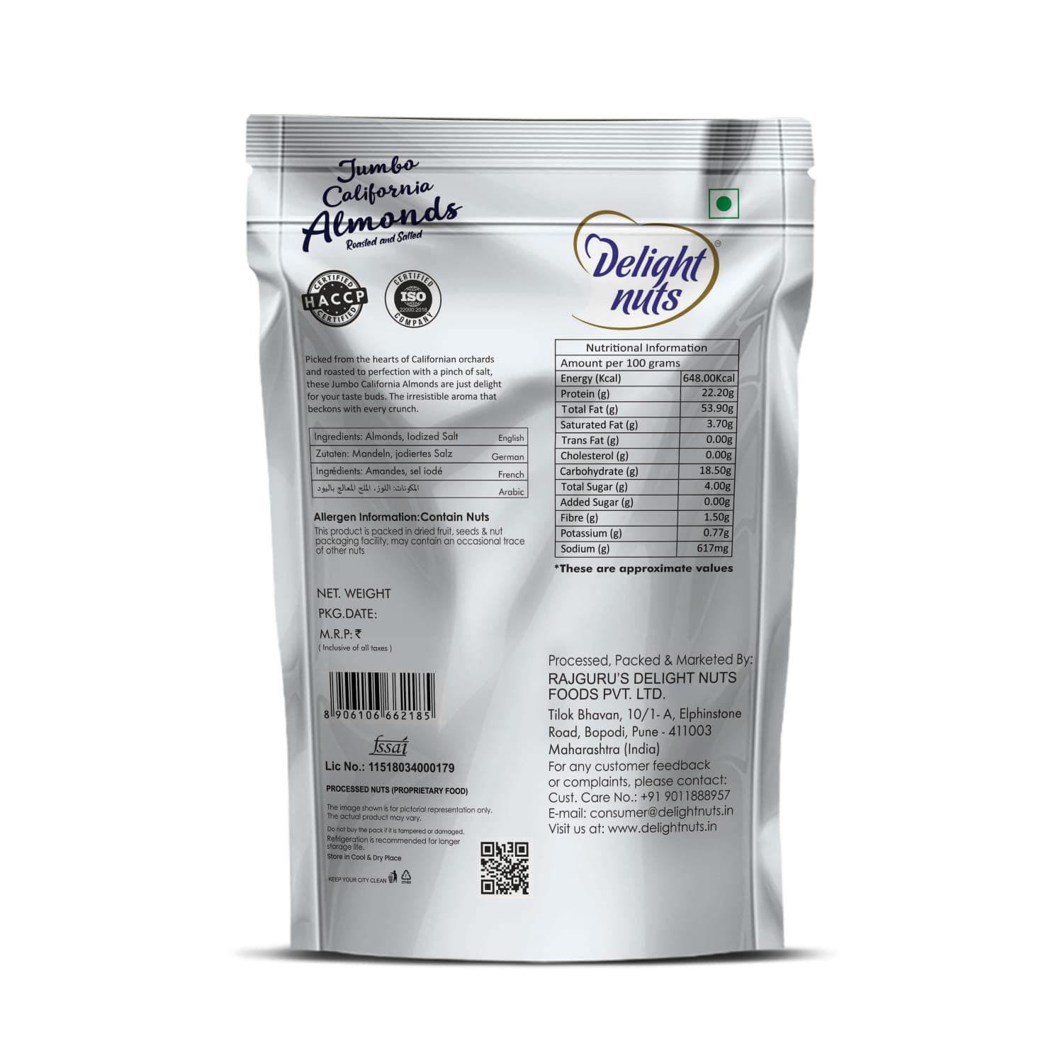 Jumbo Cali fornia Almonds (Roasted and Salted) thumbnail 2